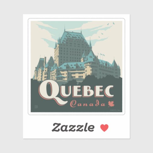 Quebec Kanada | Château Frontenac Aufkleber (Blatt)