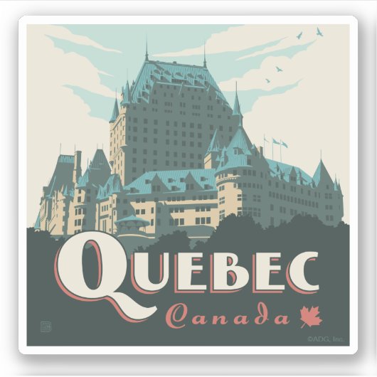 Quebec Kanada | Château Frontenac Aufkleber (Vorderseite)