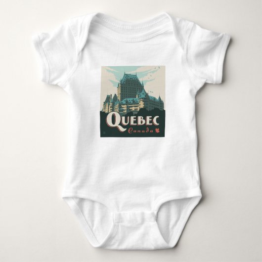 Quebec Kanada | Château Frontenac Baby Strampler (Vorderseite)