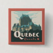 Quebec Kanada | Château Frontenac Button (Vorderseite)