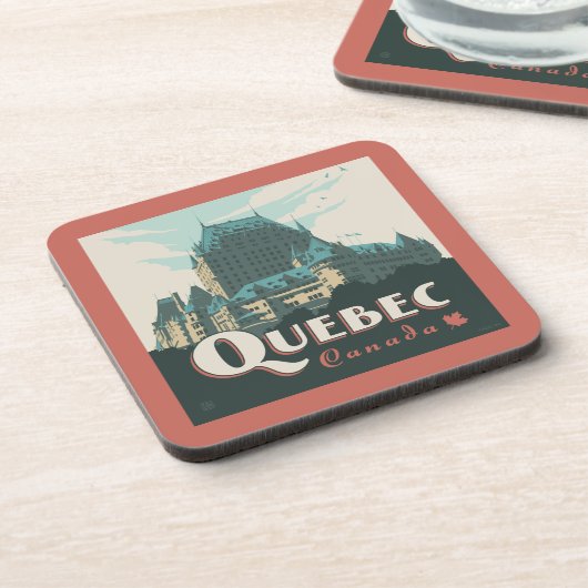 Quebec Kanada | Château Frontenac Getränkeuntersetzer (Linke Seite)