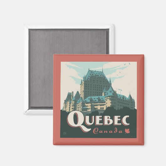 Quebec Kanada | Château Frontenac Magnet (Vorderseite/Rückseite)