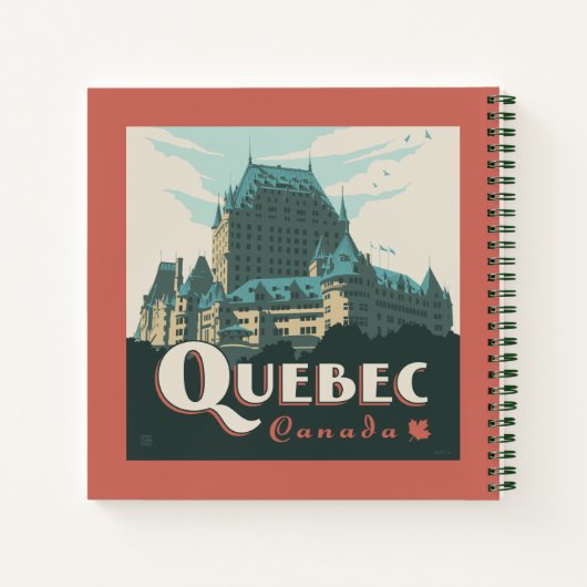 Quebec Kanada | Château Frontenac Notizblock (Rückseite)