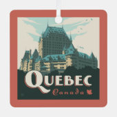 Quebec Kanada | Château Frontenac Ornament Aus Metall (Vorderseite)