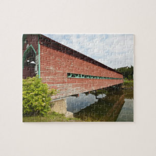 Quebec, Kanada. Galipeault-Gedeckte Brücke in Puzzle