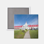 Quebec, Kanada. Historisches Hotel Tadoussac, Magnet (Vorderseite/Rückseite)