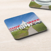 Quebec, Kanada. Historisches Hotel Tadoussac Untersetzer (Linke Seite)
