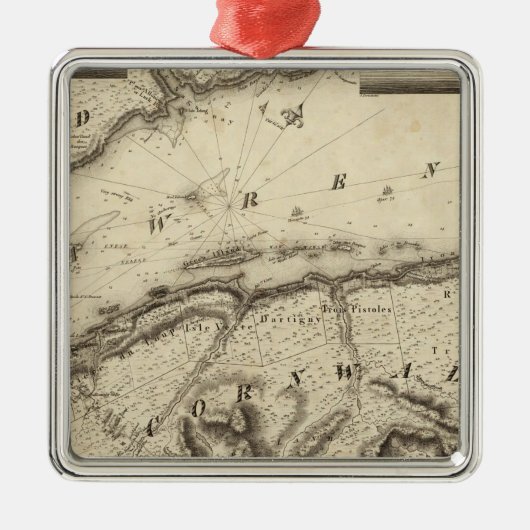 Quebec, Kanada Ornament Aus Metall (Vorne)