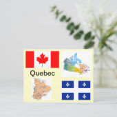 Quebec Kanada Postkarte (Stehend Vorderseite)