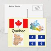 Quebec Kanada Postkarte (Vorne/Hinten)