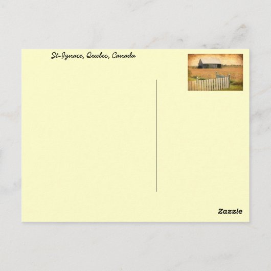 Quebec, Kanada, Postkarte (Rückseite)