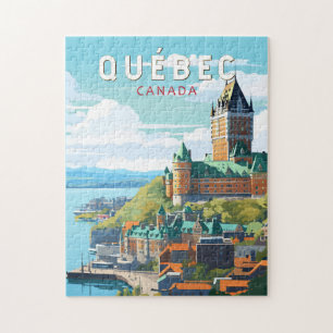 Quebec Kanada Reise Kunst Vintage Puzzle