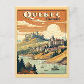 Quebec, Kanada-Retro Postkarte (Vorderseite)