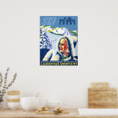 Quebec, Kanada, Skierin im Laurentian Mountain Poster (Küche)