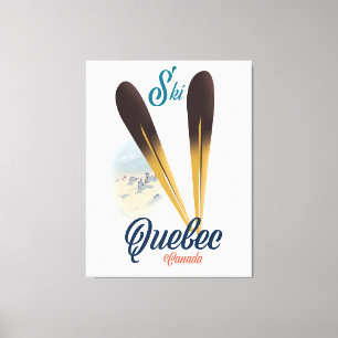 Quebec Kanada Skiplakat Leinwanddruck