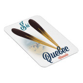Quebec Kanada Skiposter Magnet (Rechte Seite)