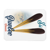 Quebec Kanada Skiposter Magnet (Horizontal)