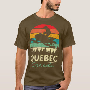 Quebec Kanada Snowmobile Reiten Cooles Schneemobil T-Shirt