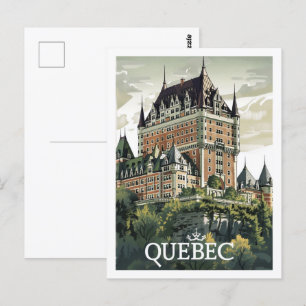 Quebec Kanada Vintage Berühmter Reiseort Postkarte