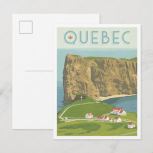 Quebec Kanada Vintage Reise Postkarte