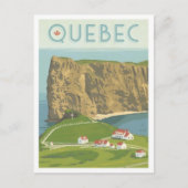 Quebec Kanada Vintage Reise Postkarte (Vorderseite)