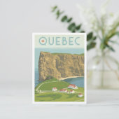 Quebec Kanada Vintage Reise Postkarte (Stehend Vorderseite)