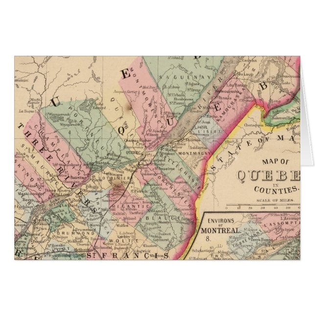 Quebec Karte von Mitchell (Vorderseite (Horizontal))