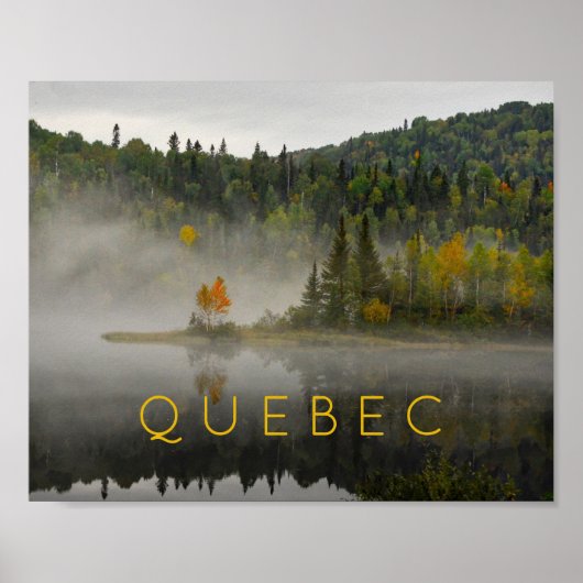 Quebec Landscape Herbst Foto mit Fog Fine Art Poster (Vorne)