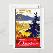Quebec, Landschaft, Kanada, Natur, Vintage Postkarte (Vorne/Hinten)