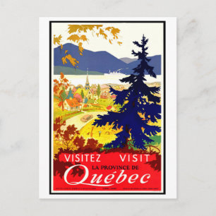 Quebec, Landschaft, Kanada, Natur, Vintage Postkarte