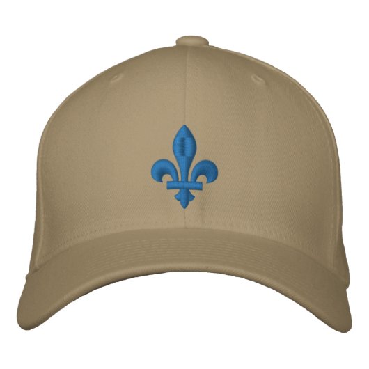 Quebec Libre Fleur de Lis Symbol der französischen Bestickte Baseballkappe (Vorderseite)