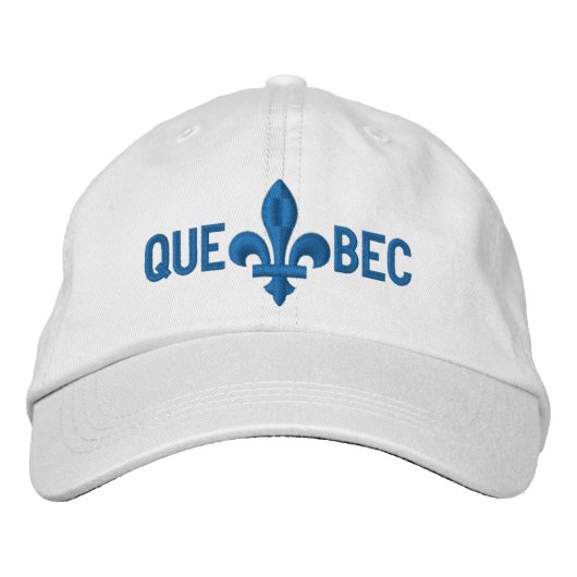 Quebec Libre Fleur de Lis Symbol der französischen Bestickte Baseballkappe (Vorderseite)