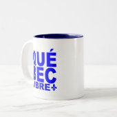 Québec Libre! Zweifarbige Tasse (Vorderseite Links)
