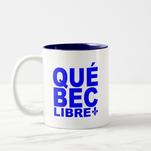 Québec Libre! Zweifarbige Tasse (Links)