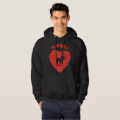 Quebec Liebe Moose Heart Hoodie (Vorne ganz)