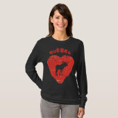 Quebec Liebe Moose Heart T-Shirt (Vorne ganz)