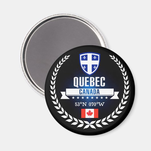 Quebec Magnet (Vorderseite/Rückseite)