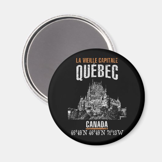 Québec Magnet (Vorderseite/Rückseite)