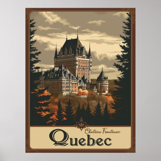 Quebec, Majestät von Le Château Frontenac, Kanada Poster (Vorne)