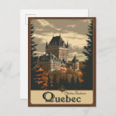 Quebec, Majestät von Le Château Frontenac, Kanada Postkarte (Vorne/Hinten)