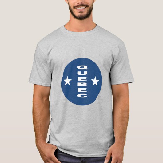 QUEBEC-Mann-graues T-Shirt (Vorderseite)