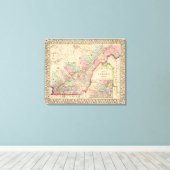 Quebec Map von Mitchell Leinwanddruck (Insitu (Holzboden))