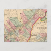 Quebec Map von Mitchell Postkarte (Vorderseite)