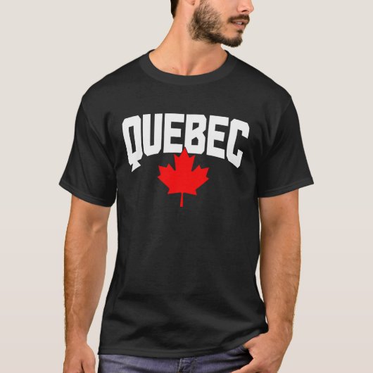 Quebec Maple Leaf Kanada Kanadischer Flaggenpreis T-Shirt (Vorderseite)