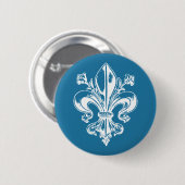 Québec médieval fleur de lys français VOS COULEURS Button (Vorne & Hinten)