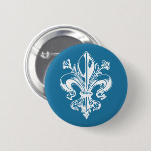 Québec médieval fleur de lys français VOS COULEURS Button