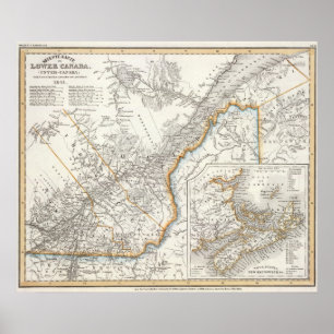 Quebec, Neuschottland, New-Brunswick Poster