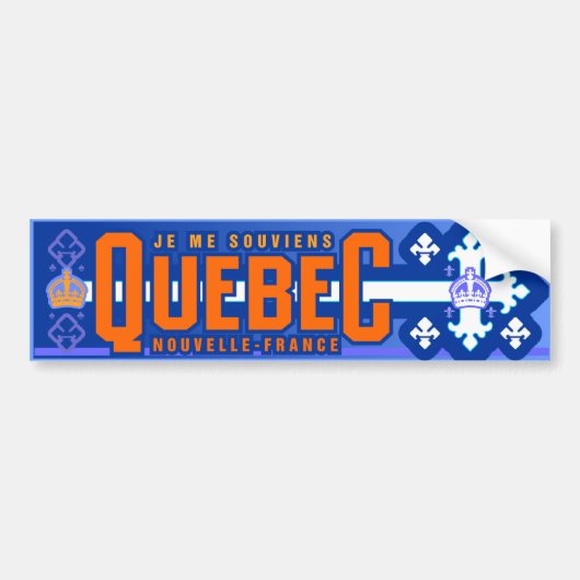 Québec. Nouvelle-Frankreich Autoaufkleber (Vorne)
