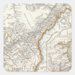Quebec, Nova Scotia, New Brunswick Quadratischer Aufkleber