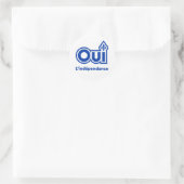 Quebec OUI Runder Aufkleber (Tasche)